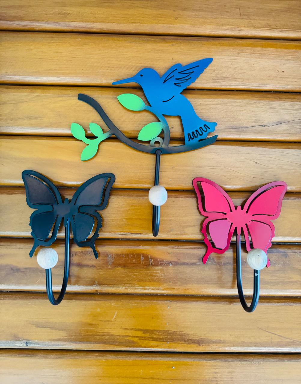 Gancho Cabideiro com 1 gancho - Beija Flor ou Borboleta