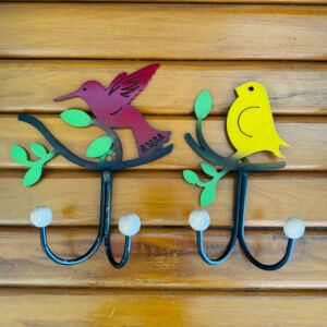 Gancho Cabideiro 2 ganchos - Pássaro ou Beija Flor